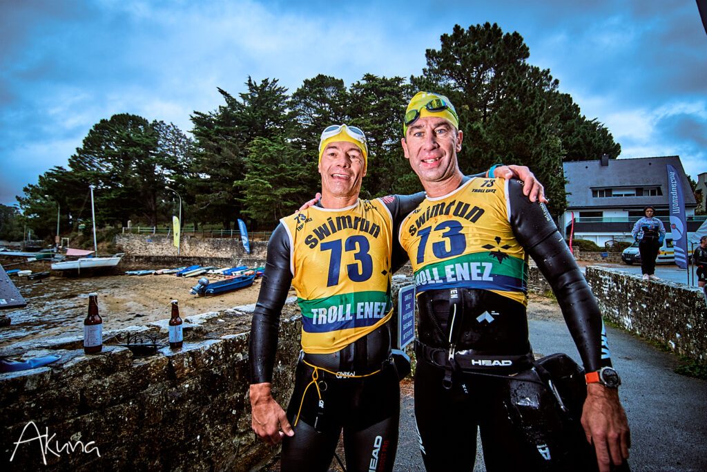 Joris Jalais & Matthieu Kerleroux à l'arrivée du troll enez 2024